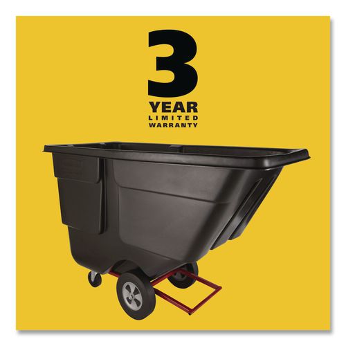 Image of Rubbermaid® Commercial FG131400BLA 1 cu yd BRUTE Rotomolded Tilt Truck, 850 lb Capacity, Black