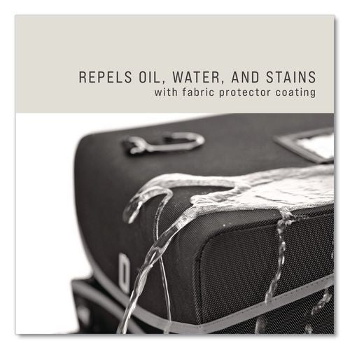 Image of Rubbermaid® Commercial 1902465 Executive Quick Clean Janitorial Cart, Synthetic Fabric, 16 Compartments, 14.25" x 16.5" x 25", Dark Gray