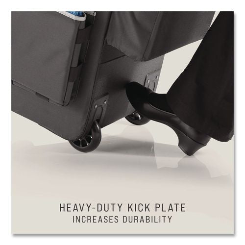 Image of Rubbermaid® Commercial 1902465 Executive Quick Clean Janitorial Cart, Synthetic Fabric, 16 Compartments, 14.25" x 16.5" x 25", Dark Gray