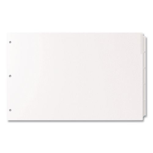 Image of Stride 63200 Landscape Orientation Index Dividers, 5-Tab, 14 X 8.5, White, 1 Set