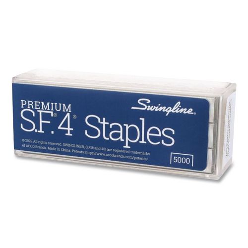 Image of Swingline® S7035104 S.F. 1 Standard Staples, 0.25" Leg, 0.5" Crown, Steel, 5,000/Box, 3 Boxes/Pack