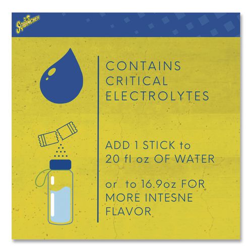 Image of Sqwincher® 159060103 Sugar-Free Qwik Stik Energy Drink Mix, Lemonade, 1.26 oz Packet, 50/Pack