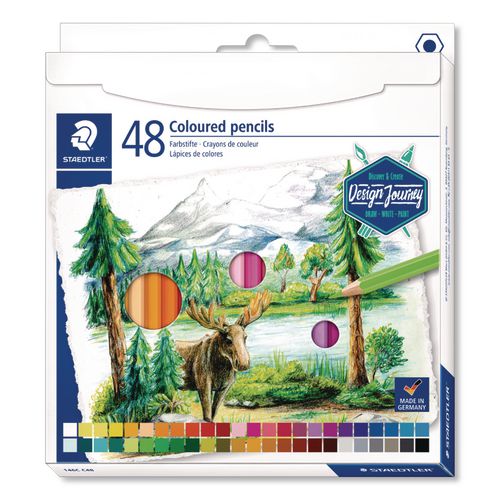 Image of Staedtler® 1278CC48A6 Colored Pencils, 4 mm, Assorted Lead/Barrel Colors, 48/Set