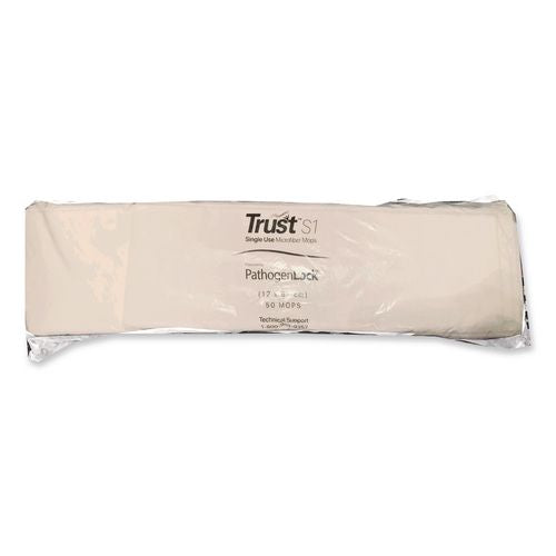 Image of TrustMedical TMMP446018 Freedom S1 Disposable Microfiber Wet/dry Dust Mop Pads, 18 X 5, White, 50 Pads/bag, 10 Bags/carton