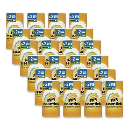 Image of Bounty® 80810311 Essentials Select-A-Size Kitchen Roll Paper Towels, 2-Ply, 108 Sheets/Roll, 24 Rolls/Carton