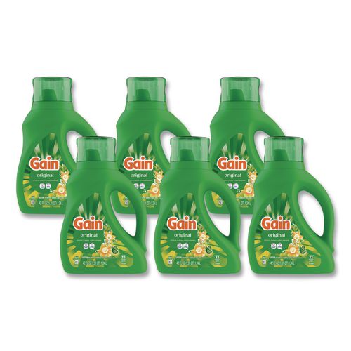 Image of Gain® 55861 Liquid Laundry Detergent, Gain Original Scent, 46 Oz Bottle, 6/carton