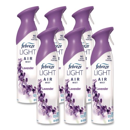 Image of Febreze® 80841942 AIR, Lavender, 8.1 oz Aerosol Spray, 6/Carton