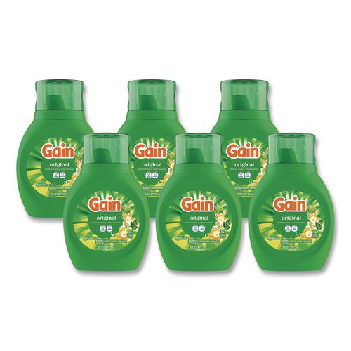 Image of Gain® 12783 Liquid Laundry Detergent, Original Fresh, 25 Oz Bottle, 6/carton