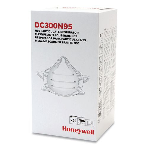 Image of Honeywell DC300N95 ONE-Fit N95 Single-Use Molded-Cup Particulate Respirator, One Size Fits Most, White, 10/Pack