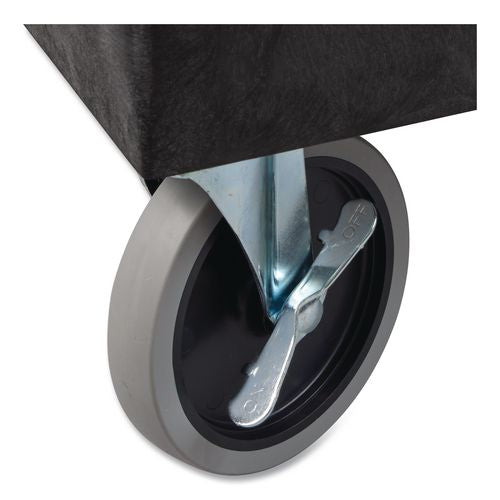 Image of Luxor EC11HD-B TUFFY XL Two-Shelf Heavy-Duty Multipurpose Utility Cart, Plastic, 500 lb Capacity, 35.25" x 18" x 35.5", Black