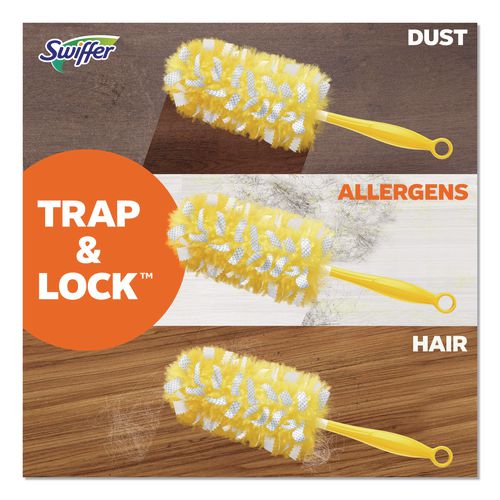 Image of Swiffer® 21620 Heavy Duty Dusters Refill, Dust Lock Fiber, Unscented, Yellow, 6/Box, 4 Boxes/Carton