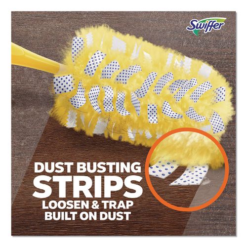 Image of Swiffer® 21620 Heavy Duty Dusters Refill, Dust Lock Fiber, Unscented, Yellow, 6/Box, 4 Boxes/Carton