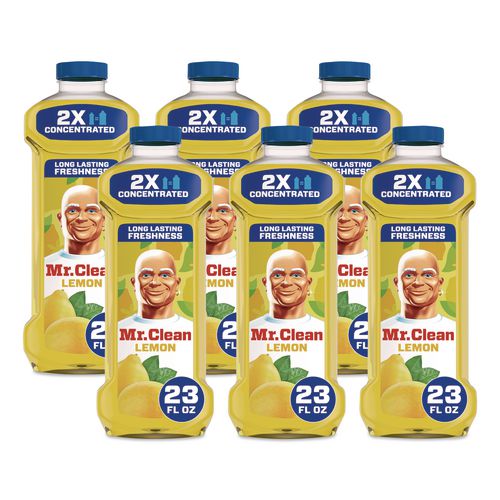 Image of Mr. Clean® 80375756 Multi-Surface Antibacterial Cleaner, Lemon Scent, 23 oz Bottle, 6/Carton