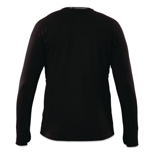 Image of ergodyne® 40202 N-Ferno 6435 Midweight Long Sleeve Base Layer Shirt, Small, Black