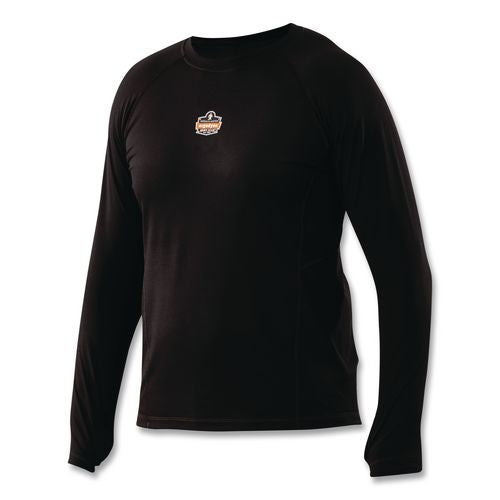 Image of ergodyne® 40209 N-Ferno 6435 Midweight Long Sleeve Base Layer Shirt, 5X-Large, Black