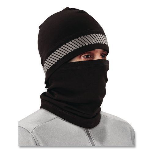 Image of ergodyne® 16861 N-Ferno 6831 Reflective Balaclava Face Mask 3-in-1, Polyester, One Size Fits Most, Black