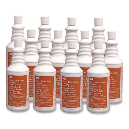 Image of 3M 34764 Heavy-Duty Bowl Cleaner, 32 oz Bottle, 12/Carton