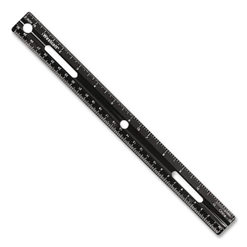 Image of Westcott® 41015 Kleenearth Recycled Ruler, Standard/metric, 12" Long, Plastic, Black