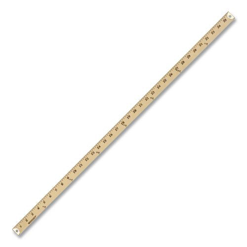 Image of Westcott® 10425 Wood Yardstick With Metal Ends, 36" Long. Clear Lacquer Finish