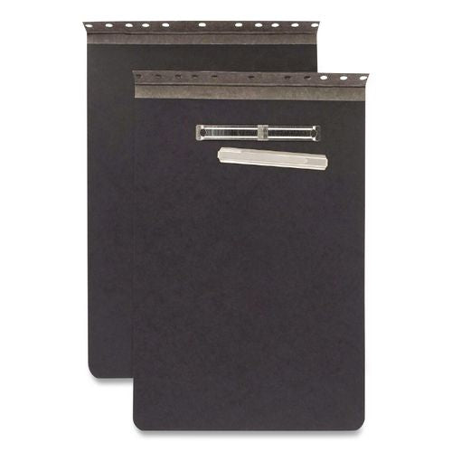 Image of ACCO A7019921A Pressboard Report Cover with Tyvek Reinforced Hinge, Two-Piece Prong Fastener, 2" Capacity, 8.5 x 14, Black/Black