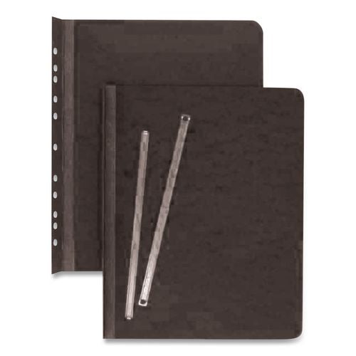 Image of ACCO A7025071A Presstex Report Cover With Tyvek Reinforced Hinge, Side Bound, Two-Piece Prong Fastener, 3" Capacity, 8.5 X 11, Black/black