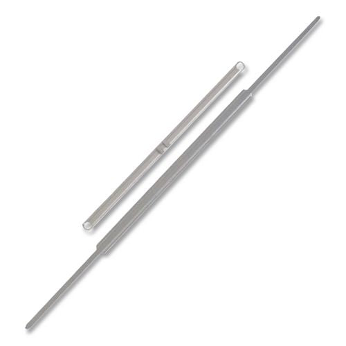 Image of ACCO A7070424H Premium Two-Piece Two-Prong Paper Fastener Base and Compressor Sets, 3.5" Capacity, 4.25" Center to Center, Silver, 50/Box