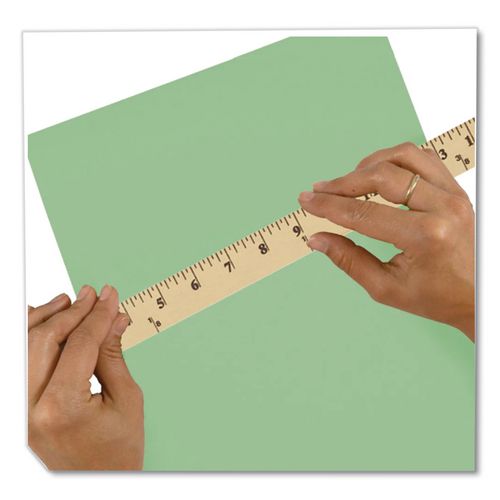 Image of Westcott® 10425 Wood Yardstick With Metal Ends, 36" Long. Clear Lacquer Finish