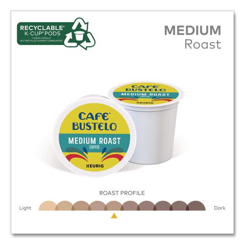 Image of Cafe Bustelo 5000389554 Medium Roast K-Cups, 22/Box