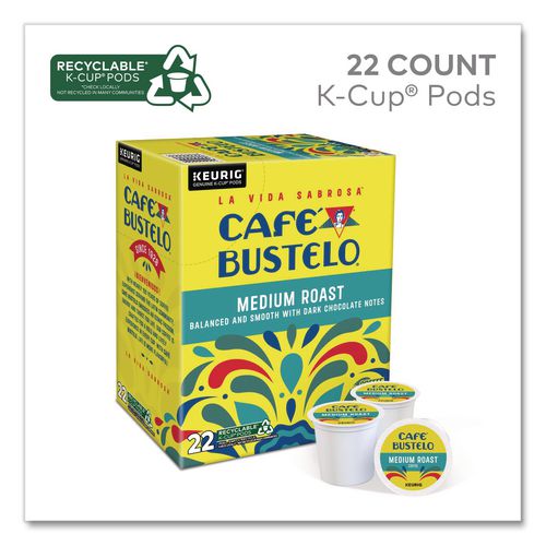 Image of Cafe Bustelo 5000389554 Medium Roast K-Cups, 22/Box
