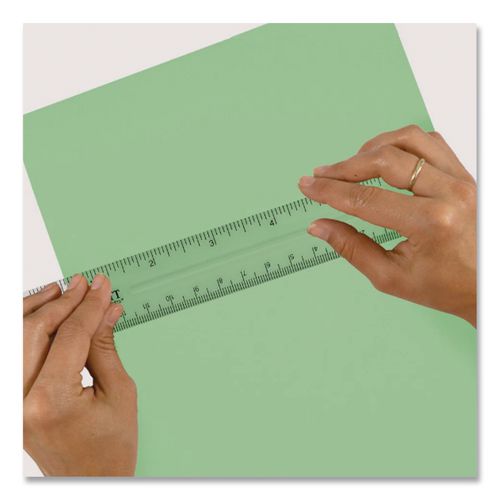 Image of Westcott® 45016 Transparent Shatter-Resistant Plastic Ruler, Standard/metric, 6" Long, Clear