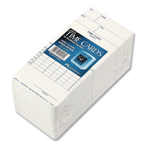 Image of Acroprint® 09-9110-000 Time Clock Cards For Acroprint Atr120, Two Sides, 3.5 X 7, 250/pack