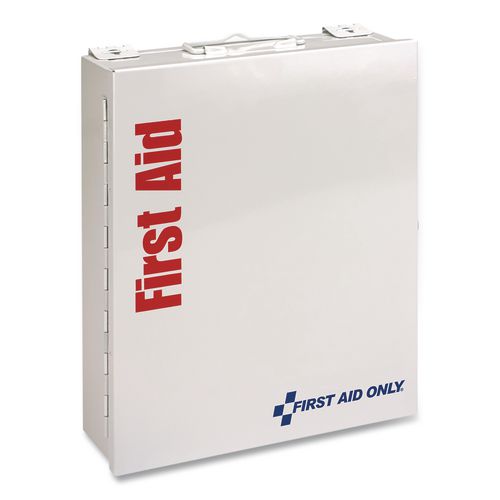 Image of First Aid Only 1350-FAE-0103 SmartCompliance Food Service First Aid Kit for 25 People, 137 Pieces, Metal Case