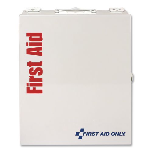 Image of First Aid Only 1350-FAE-0103 SmartCompliance Food Service First Aid Kit for 25 People, 137 Pieces, Metal Case