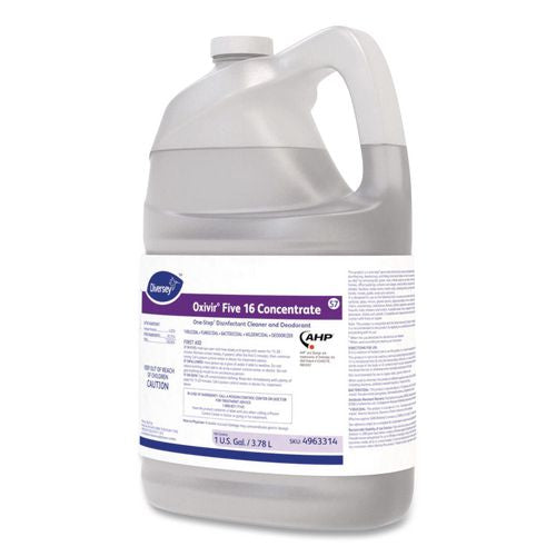 Image of Oxivir® 4963314 Five 16 One-Step Disinfectant Cleaner, 1 Gal Bottle, 4/carton