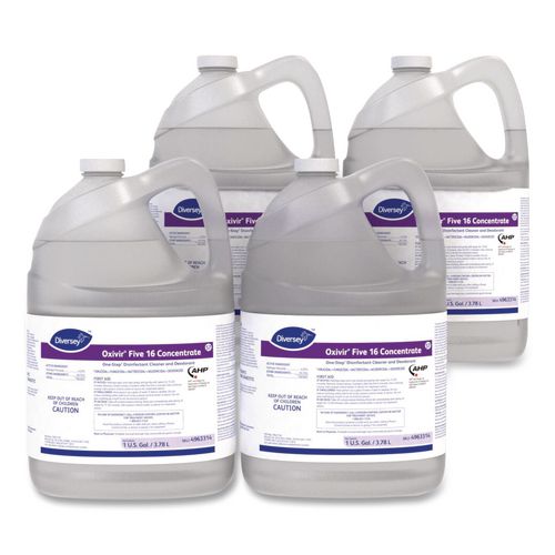 Image of Oxivir® 4963314 Five 16 One-Step Disinfectant Cleaner, 1 Gal Bottle, 4/carton