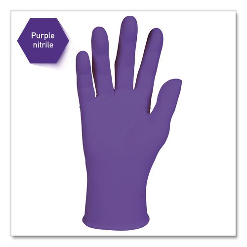 Image of Kimtech 55083 PURPLE NITRILE Exam Gloves, Powder-Free, Large, 6 mil Thick, 9.5" Long, Purple, 100/Box