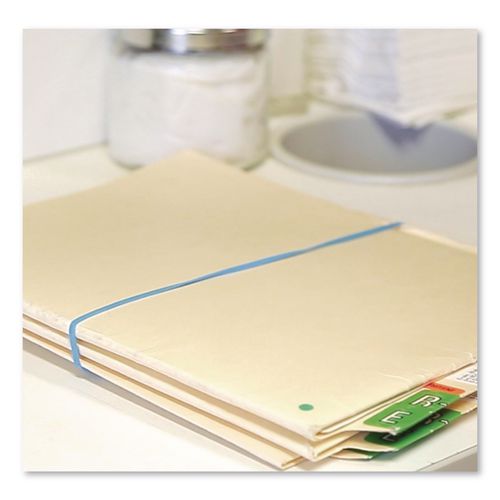 Image of Alliance® 42339 Antimicrobial Non-Latex Rubber Bands, Size 33, 0.04" Gauge, Cyan Blue, 4 Oz Box, 180/box