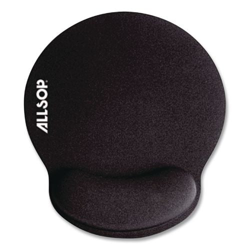 Image of Allsop® ASP30203 MousePad Pro Memory Foam Mouse Pad with Wrist Rest, 9 x 10, Black