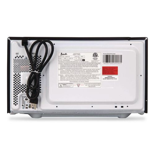 Image of Avanti MT09V3S 0.9 cu ft Stainless Steel Countertop Microwave, 900 W, Stainless Steel/Black