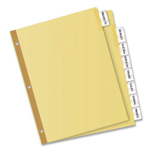 Image of Office Essentials 11466 Plastic Insertable Dividers, 5-Tab, 11 x 8.5, Clear Tabs, 1 Set