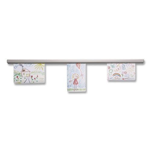 Image of Advantus 2000 Grip-A-Strip Display Rails, 1.5" x 24", Satin Aluminum