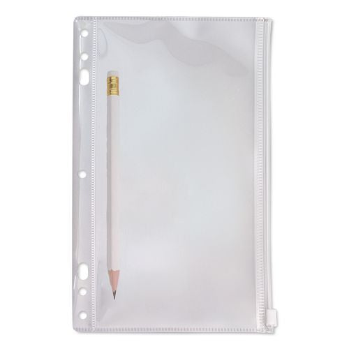 Image of Angler's ANG51 Zip-All Ring Binder Pocket, 2- to 7-Hole Punched, 6" x 9.5", Clear