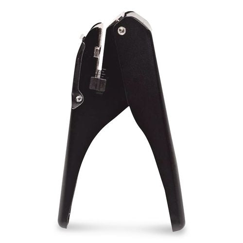 Image of McGill Handheld Badge/slot Punch, 9/16" X 1/8" Horizontal Slot, Black/chrome
