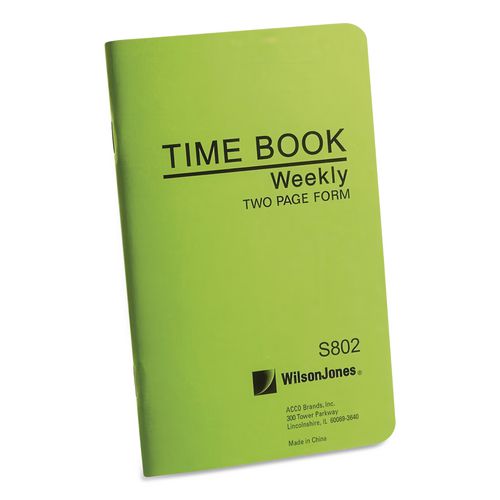 Image of Wilson Jones® WS802A Foreman's Time Book, One-Part (No Copies), 13.5 x 4.13, 36 Forms Total