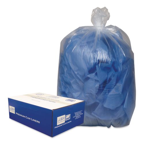 Image of Classic Clear 1506872 Linear Low-Density Can Liners, 16 Gallon, 0.6 mil, 24" x 33", Clear, 25 Bags/Roll, 20 Rolls/Carton