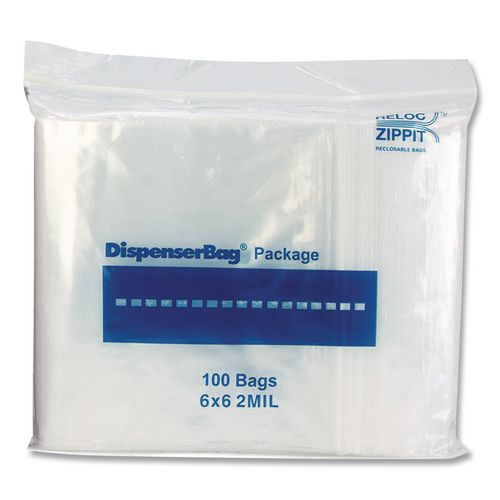 Image of Fantapak MGP MGZ2P0606 Reloc Zippit Plastic Zipper Bags, 6" x 6", Clear, 1,000/Box