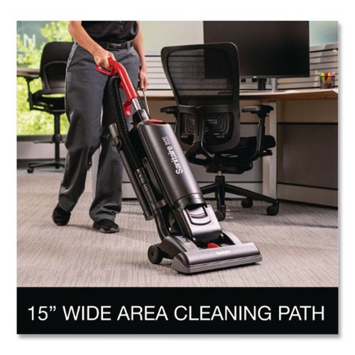 Image of Sanitaire® SC5815E Force Quietclean Upright Vacuum Sc5815d, 15" Cleaning Path, Black