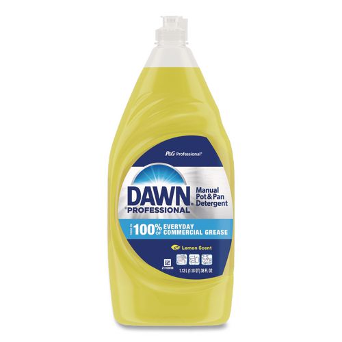 Image of Dawn® Professional 80366605 Manual Pot/pan Dish Detergent, Lemon, 38 Oz Bottle, 8/carton