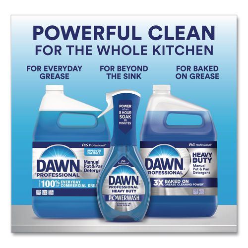 Image of Dawn® Professional 80366605 Manual Pot/pan Dish Detergent, Lemon, 38 Oz Bottle, 8/carton