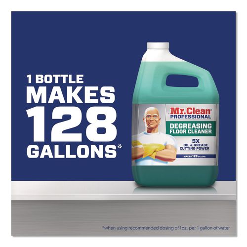 Image of Mr. CleanÂ® Professional Degreasing Floor Cleaner, 1 gal Bottle, 3/Carton